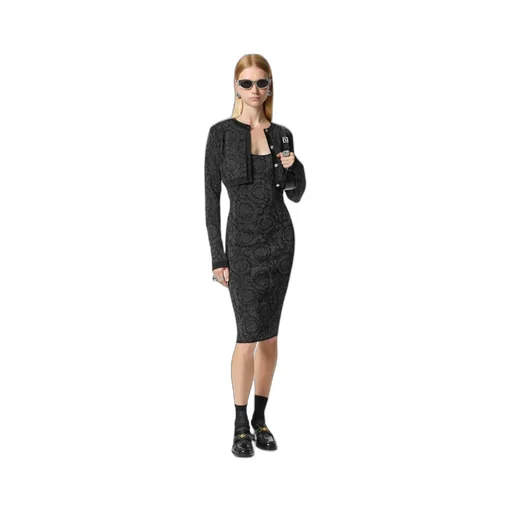 Barocco Lurex Stretched Dress