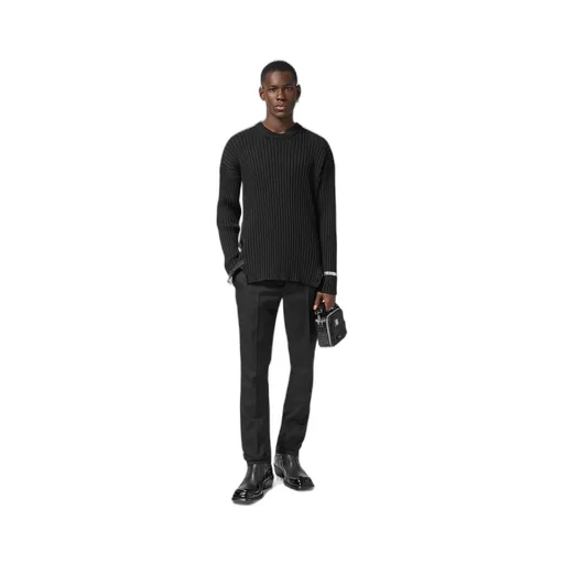 Log-Patch Straight-Leg Pants