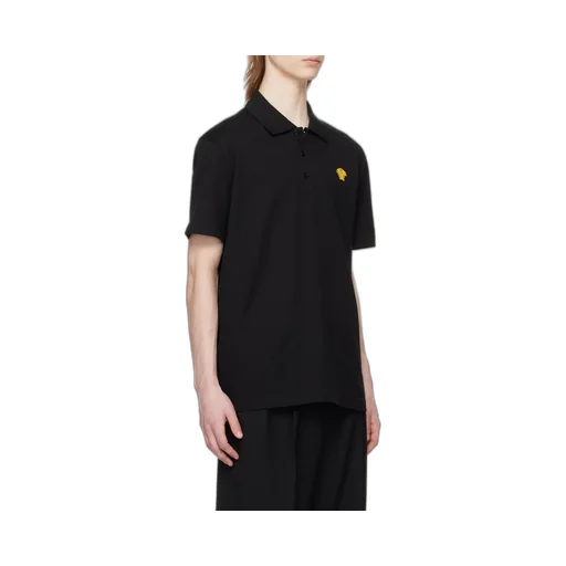 Medusa Logo Embroidered Short-Sleeved Polo Shirt