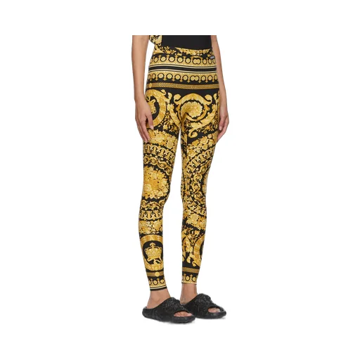 Barocco-Printed High Waist Leggings