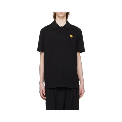 Medusa Logo Embroidered Short-Sleeved Polo Shirt