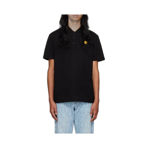 Medusa Logo Embroidered Short-Sleeved Polo Shirt