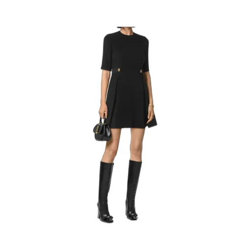 Medusa Short-Sleeved Pleated Dress