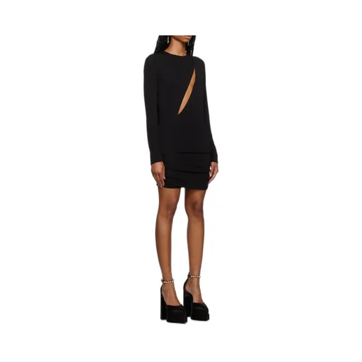 Cut-Out Long Sleeved Mini Dress