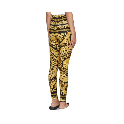 Barocco-Printed High Waist Leggings