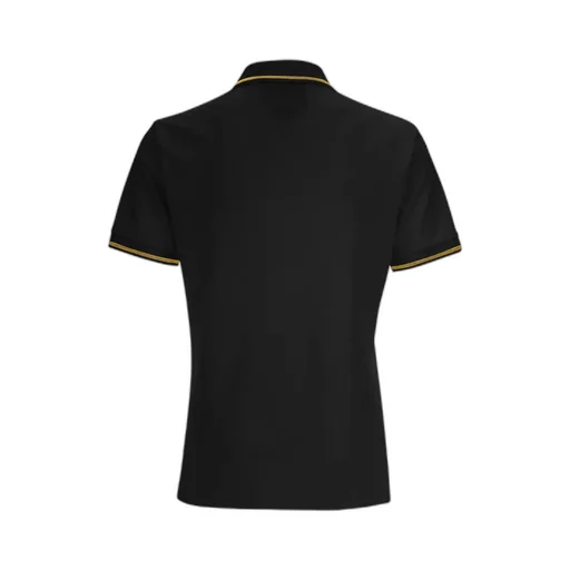 Logo Plaque Striped-Trim Polo Shirt