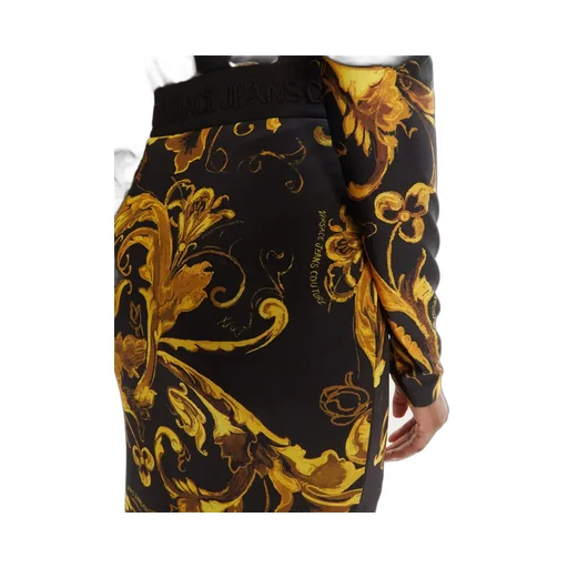 Baroque-Print Midi Skirt