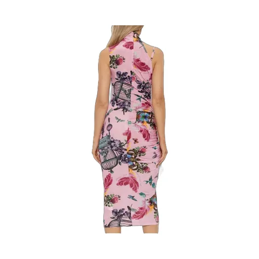 Floral Printed Sleeveless Midi Dress