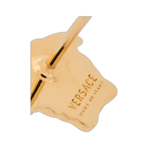 Medusa Stud Logo Engraved Earrings
