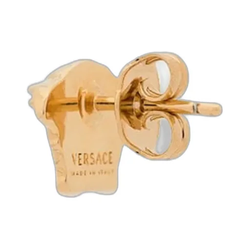 Medusa Stud Logo Engraved Earrings
