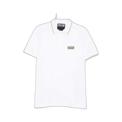 Logo Plaque Striped-Trim Polo Shirt