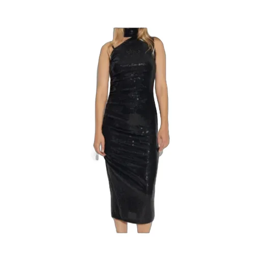 Sequinned High-Neck Dress