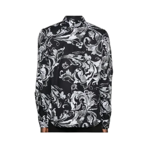 Baroque-Print Long-Sleeves Shirt