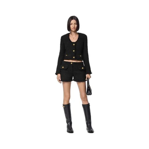 Button-Up Cropped Jacket