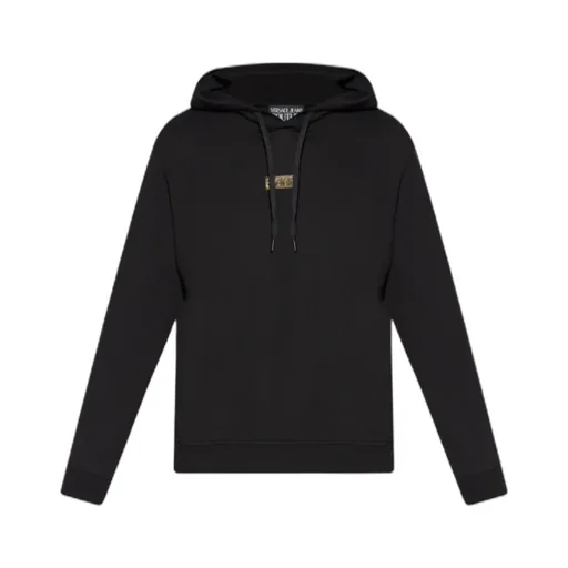 Logo Plaque Drawstring Hoodie