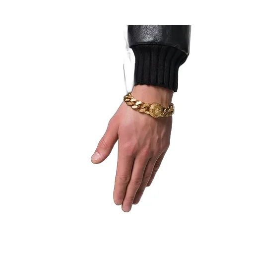 Medusa Clasp Curb Chain Bracelet