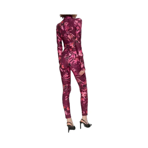Floral-Print Mock-Neck Jumpsuit