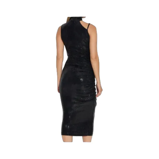 Sequinned High-Neck Dress