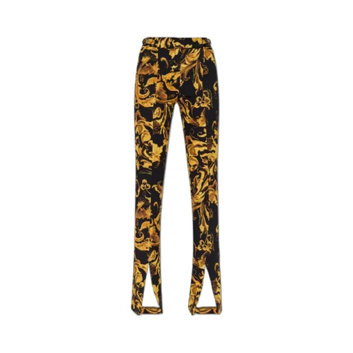 Barocco-Print Split-Hem Trousers