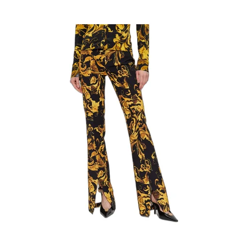 Barocco-Print Split-Hem Trousers