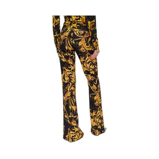 Barocco-Print Split-Hem Trousers