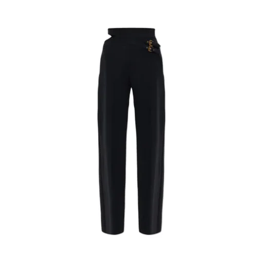 Cut-Out Buckle-Detail Trousers