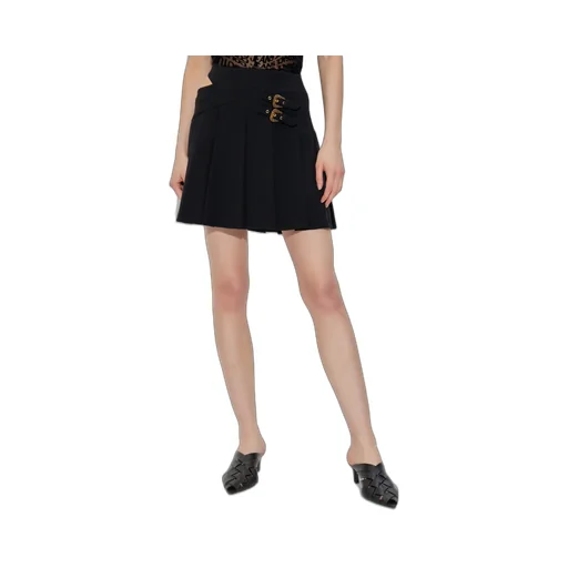 Pleated Buckle-Fastening Skirt