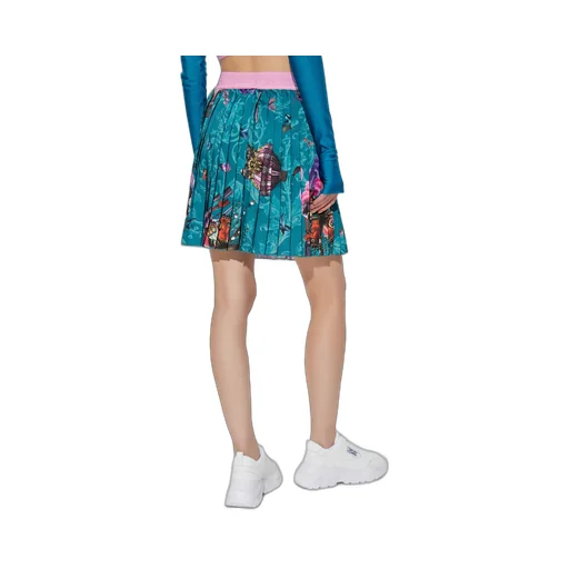 Pleated Printed Skirt