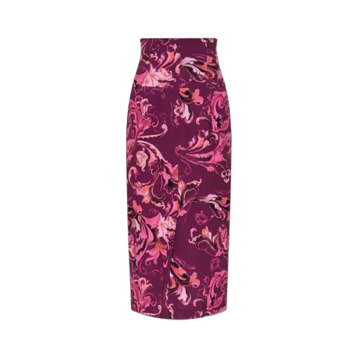 Floral-Print Midi Skirt