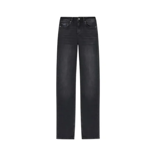 Logo Patch Straight Leg Jeans