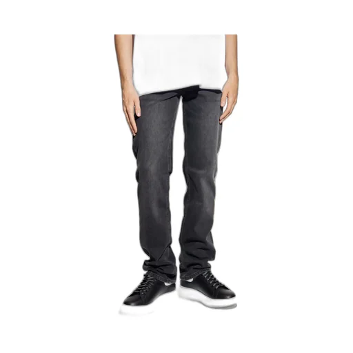 Logo Patch Straight Leg Jeans