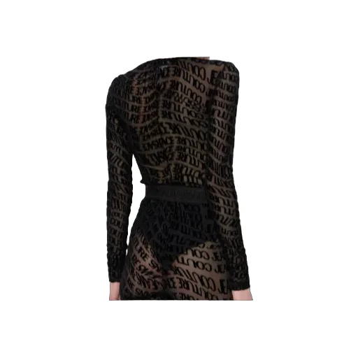 Logo-Print Mesh Bodysuit