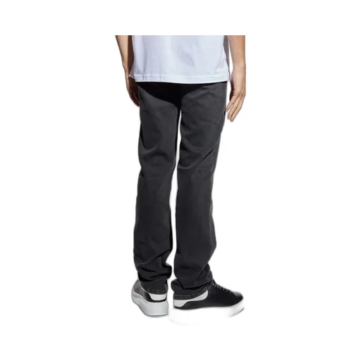 Logo Patch Straight Leg Jeans