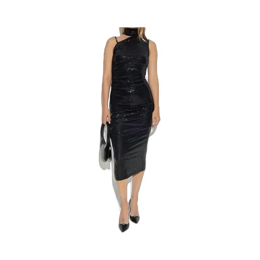 Sequinned High-Neck Dress