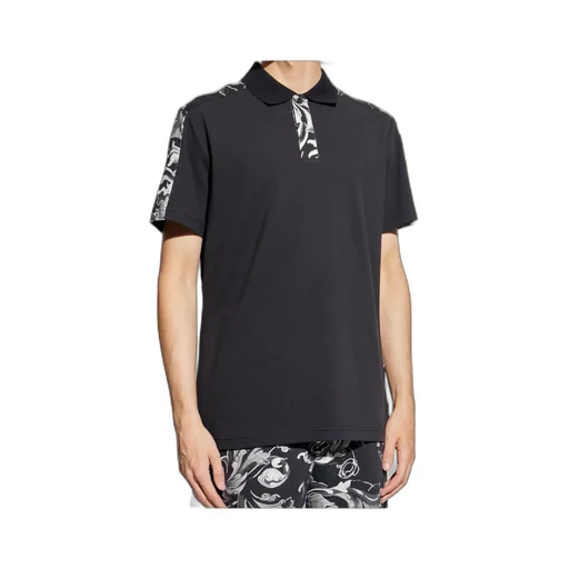 Barocco Printed Short-Sleeved Polo Shirt