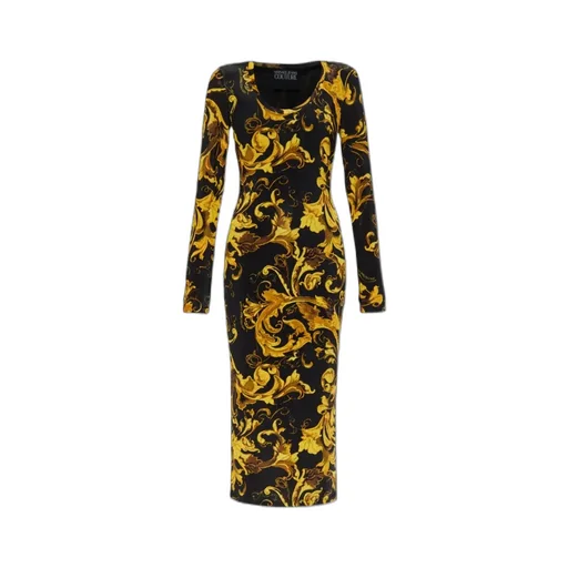 Barocco-Print Midi Dress