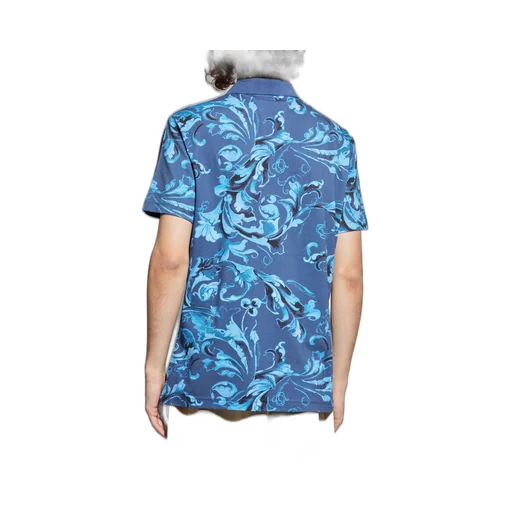 Barocco Printed Short-Sleeved Polo Shirt