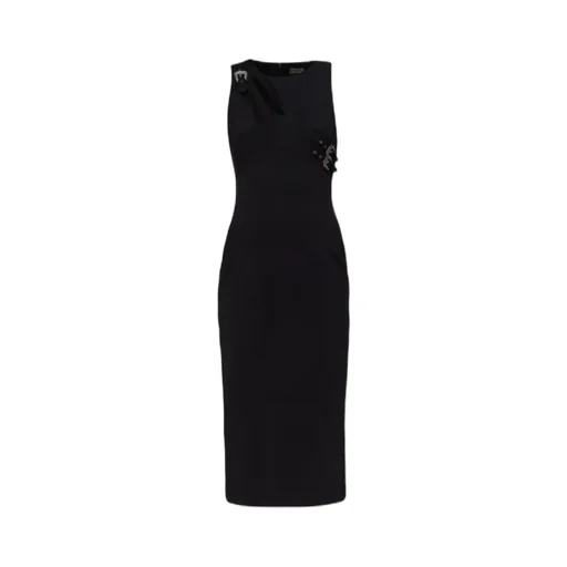 Cut-Out Buckle Midi Dress