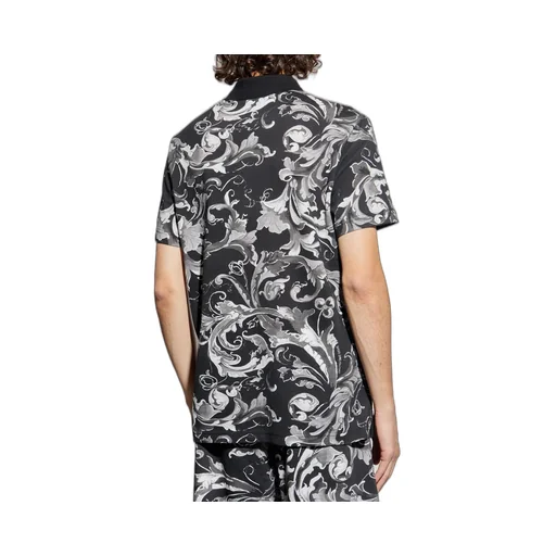 Barocco Printed Short-Sleeved Polo Shirt