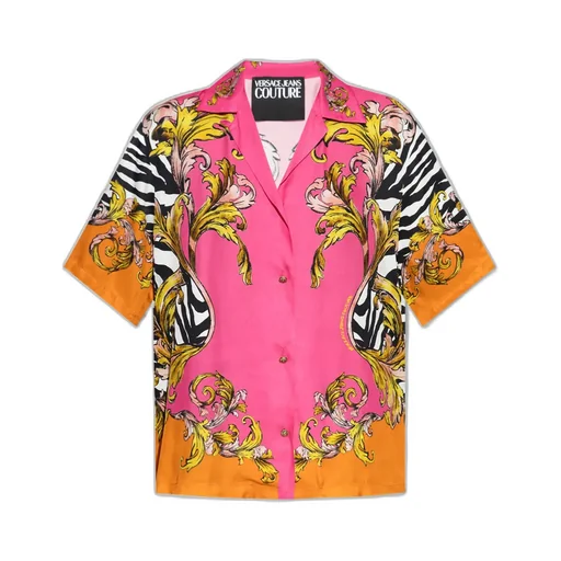 Barocco-Print Short Sleeved Shirt