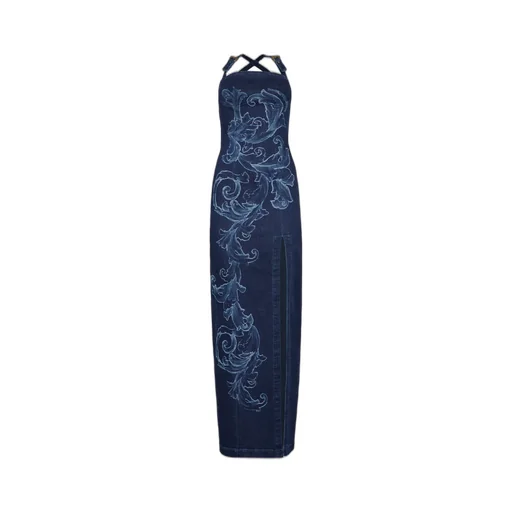 Side Slit Denim Dress