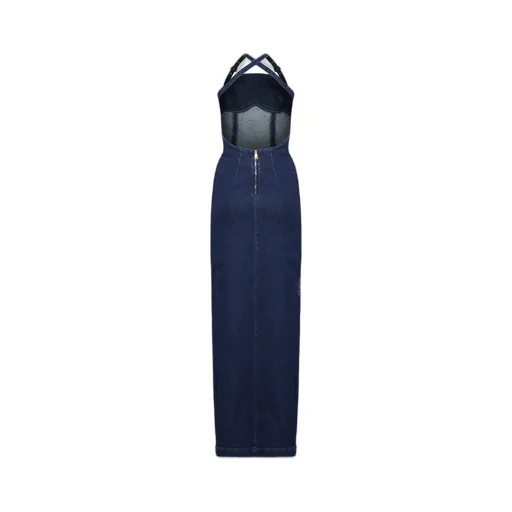 Side Slit Denim Dress