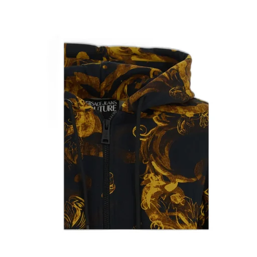 Watercolor Couture-Print Zip-Up Hoodie