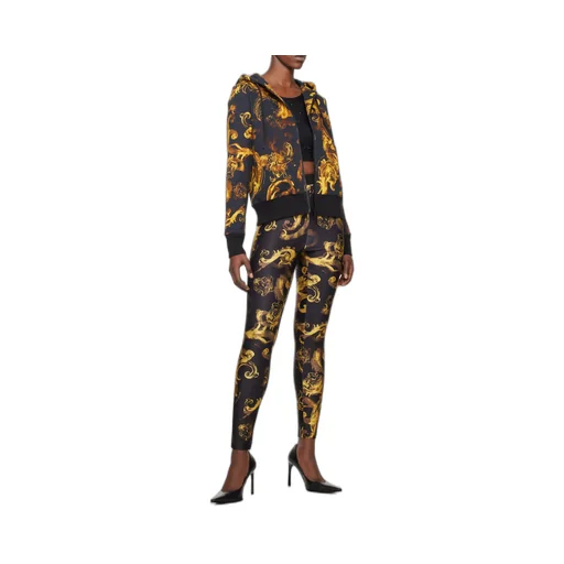 Watercolor Couture-Print Zip-Up Hoodie