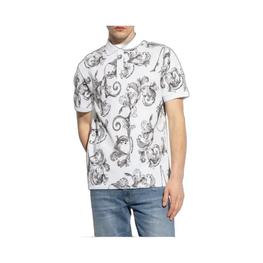Barocco Print Short-Sleeved Polo Shirt