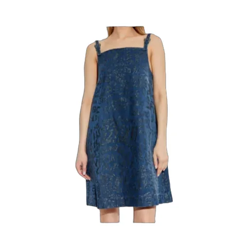 Glitter Finish Denim Dress
