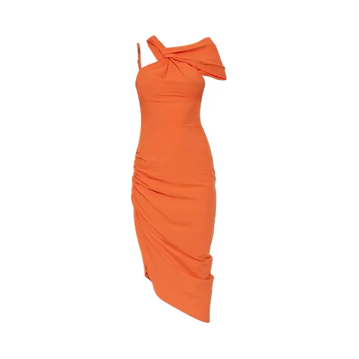 Dress With Side Gathering
