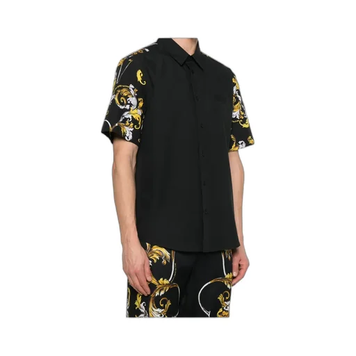 Barocco-Print Short-Sleeved Shirt