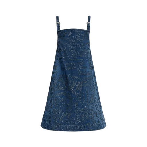 Glitter Finish Denim Dress