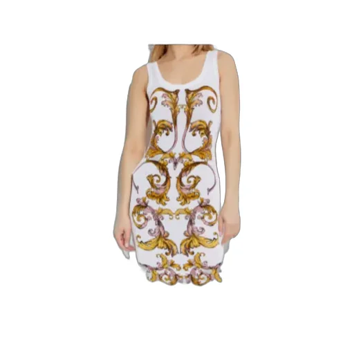 Baroque Print Midi Dress